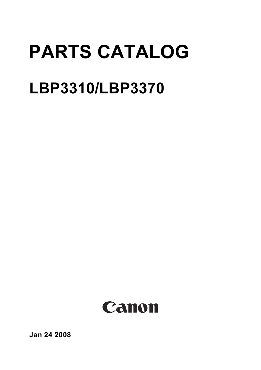 Canon imageCLASS LBP-3310 3370 Parts Catalog Manual-1